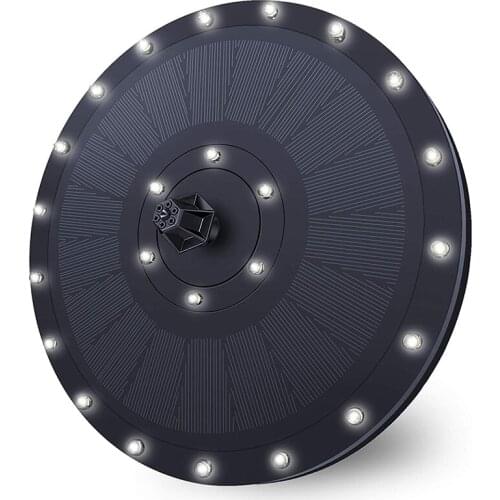 3.5W Solar Fountain Pump for Bird Bath,with LED Light,Water Fountain for Pool, Fish Tank, and Pond Garden Decoration