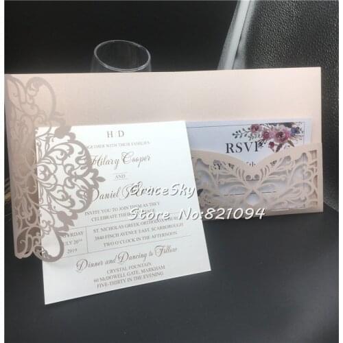 30pcs free shippig Laser cut wedding invitations sets,wedding lace,card blanks for wedding invitations,wedding invitations rsvp