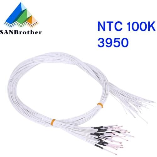 NTC 100K ohm 3950 Thermistor Sensor High Temperature for 3D Printer Reprap Mend Part Temperature Accessories