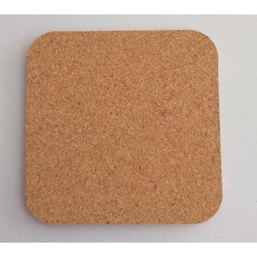 500pcs Classic Square Plain Cork Coasters Heat-insulated Cup Mats 10cm Diameter for Wedding Party Gift SN2607