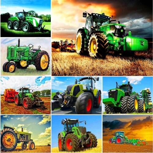 5D DIY Diamond Painting Giant Truck Full Square/Round Drill Embroidery Mosaic Rhinestone Landscape Picture Home Decor Handicraft