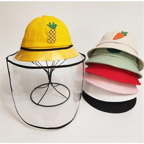 Baby Cartoon modeling Children Protective Cap kids Protective Reusable Waterproof Prevent Droplets Anti Pollution hat