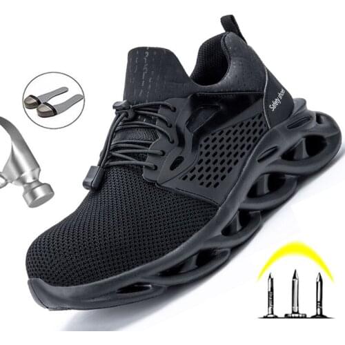 Mens Safety Shoes Men Boots Lightweight Safety Boots Steel Toe Anti-smashing Work Boots Indestructible Shoes 2020