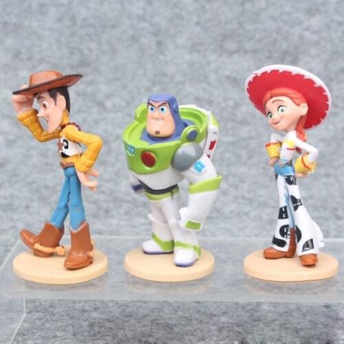 4-10cm Set Toy Story Action Figure Toys Woody Buzz Lightyear Jessie Plastic Children Toys