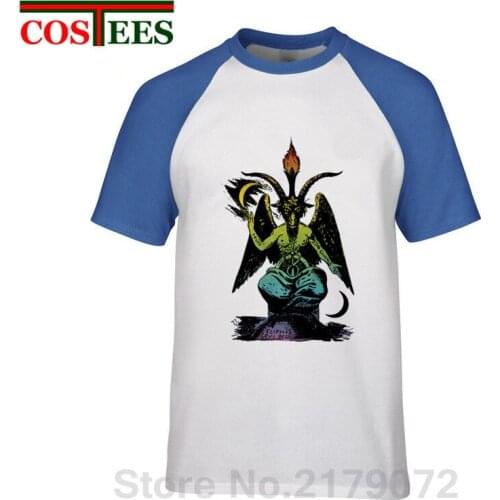 LGBTQ BAPHOMET T shirt men SIGIL OF SATAN Tshirt THE GOAT HEAD GOD T-shirt THE OCCULT SATANIC Funny Mens T-Shirt Baphomet shirt