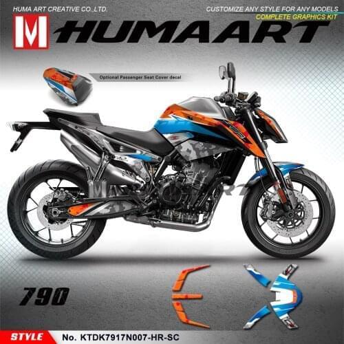 HUMAART Graphic Sticker Custom Motorcycle Vinyl Decal Kit for 890 R 2020 2021, Customizable