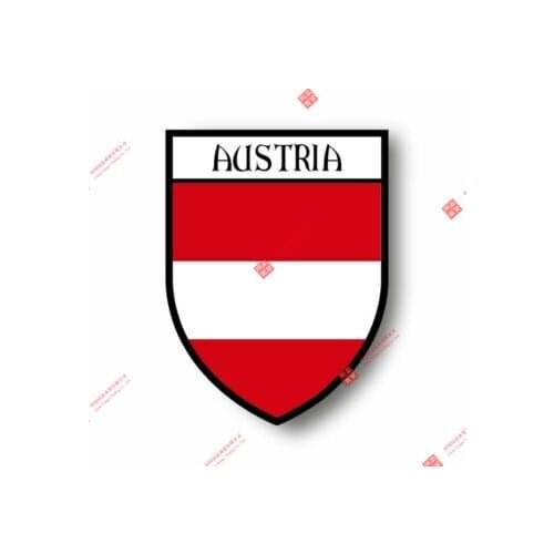 Personality Stickers Decal Souvenir Vinyl Car Shield City Flag World Crest Austria Car Decal Decoration Laptop