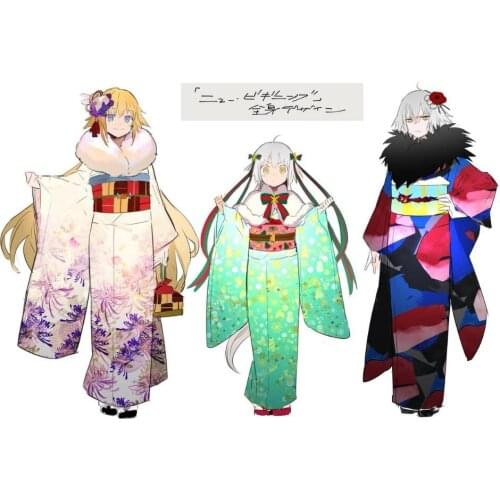 Fate/Grand Orde Joan of Arc Cosplay FGO Joan of Arc Lily new year kimono cosplay costume custom made/size