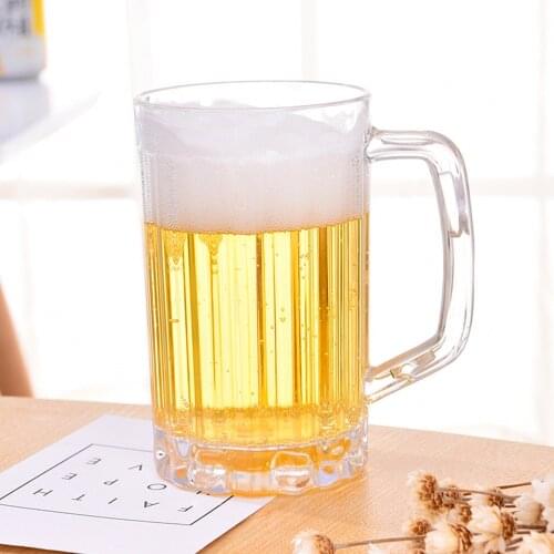 Unbreakable Transparent Beer Mug Cup Plastic Beer Drinking Cup Breakfast Milk Coffee Water Mug Barware Drinkware For Home Party