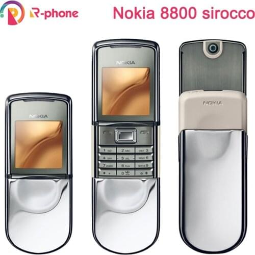 100% Original NOKIA 8800 Sirocco 8800d Mobile Cell Phone 2G GSM Unlocked & One year warranty