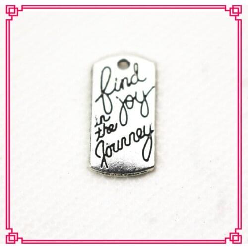 New arrive 20pcs/lot find joy in the journey dangle charms hang tag charms for glass floating lockets diy jewelry