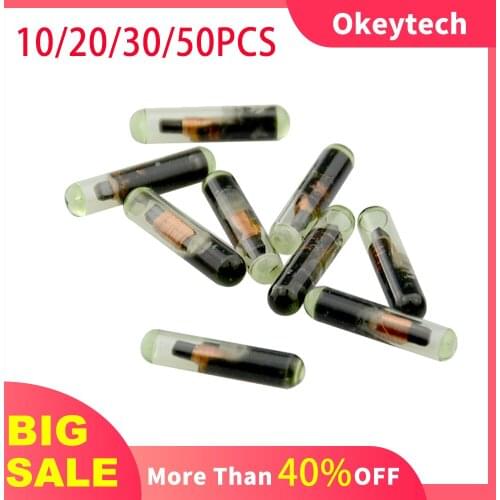 OkeyTech 10 20 30 50pcs High Quality OEM Auto Car Key Glass Chip ID48 ID 48 Transponder Chip Blank Car Key Chip Unlocked Chip