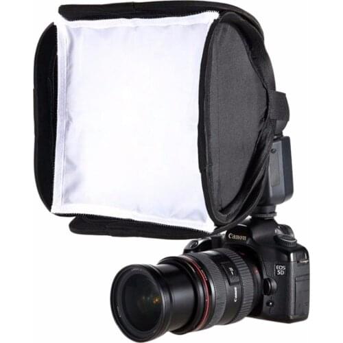 Portable Flash Light Softbox Speedlight Diffuser for 580EX 430EX 600EX for Canon Nikon Pentax Soft box Cover 23x23cm