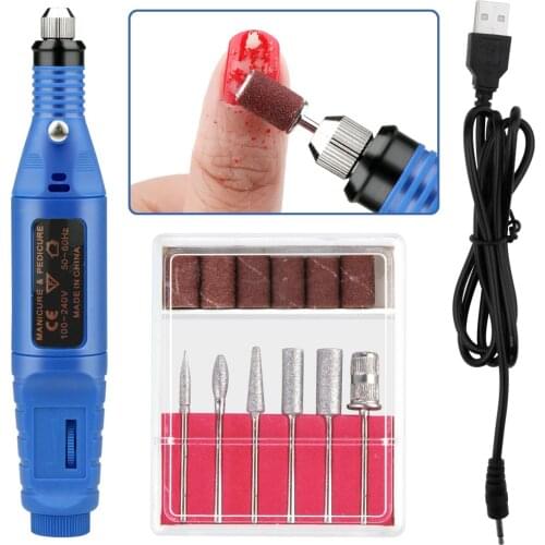 Professional Manicure Machine Mill Ceramic Cutter Electric Nail Drill Bits Set Nail Art Sanding File Gel Polish Remover Equipmen