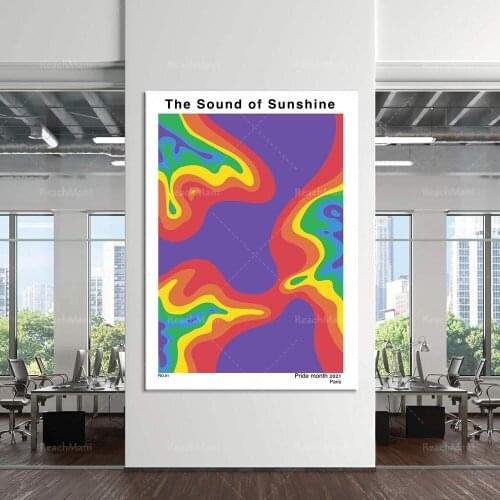 The sound of the sun psychedelic posters psychedelic abstract posters and prints canvas painting wall art pictures living room h