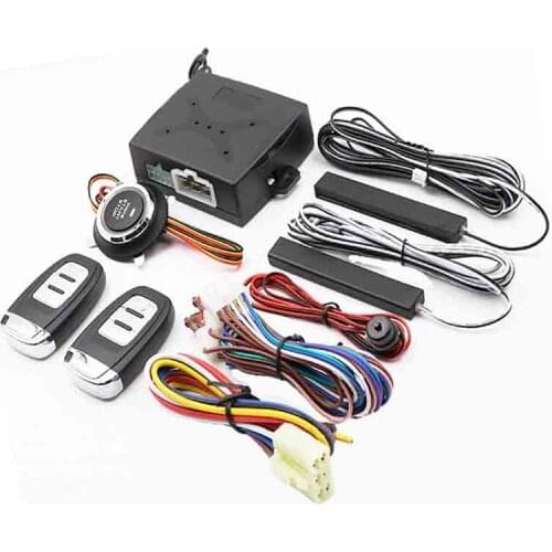 Push Start Engine Kit Smart Key System Keyless Entry 2.4G One Way Car Alarm Anti-Theft Popular In Market