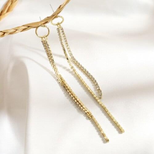 2020 Korean Version Of The New Fashion Earrings Temperament Is Thin And Wild Circle Claw Chain Long Tassel Earrings For Women