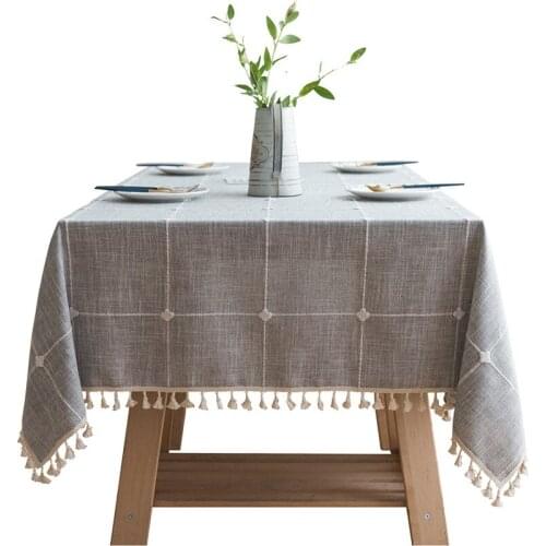 SKFLY Linen Tablecloths On The Table