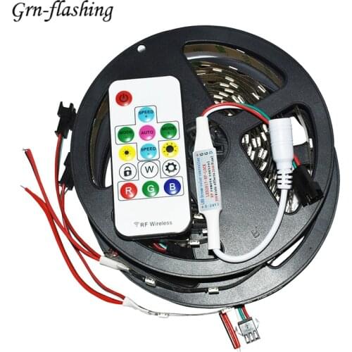 WS2812B WS2812 Smart Led Strip SMD 5050 DC5V 30Leds/m Pixel IC Digital Individually Addressable dream color changing Led Strip