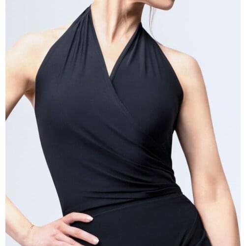 New Latin Dance Tops Female Adult Sexy V-Neck Backless Tops Womens Practice Shirt For Women Ballroom Salsa Dancing Wear DL5920