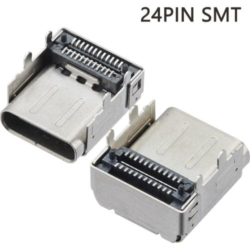 1-3pcs USB 3.1 Type-C 24pin SMT Double row patch Computer female connector For Mobile Phone Charging port Charging Socket plug