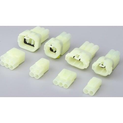 1set 2.2 Series of automotive waterproof connectors 2 cores 3 cores 4 holes 6P male and female docking plug-in cable pluger plug