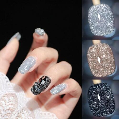 10g Fashion Nail Gel Glitter Resin Regular Nail Polish Sparkling Platinum Nail Gel Sets DIY Manicure Art Salon Tools