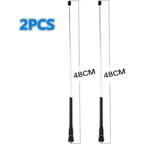 2PCS Telescopic SMA-Female High Gain Dual Band Antenna For Baofeng UV-5R UV-82 UV-9R Plus Ham Walkie Talkie Radio