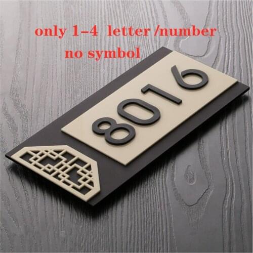 20x10cm Custom House Number Acrylic Stickers Door Number Sign Plate House Signs Home Hotel Room