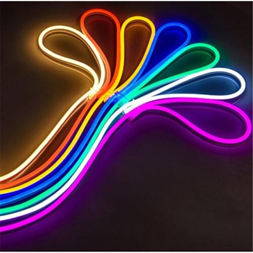 220V Soft Flexible LED Neon Rope lights With EU Power Supply SMD 2835 120leds/m Outdoor Waterproof Decoration LED Strip Lighting