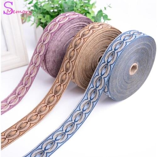 25M Flower webbing Curtain Lace fabric Ribbon Trim Fringe DIY accessories for Dress Sofa Cushion Pillow Clothing Decoration