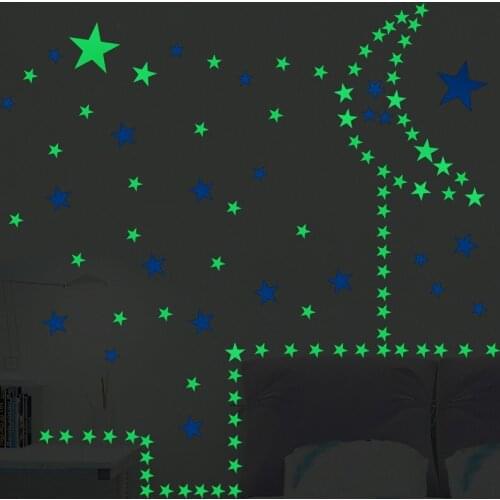 28pcs Glow Stars Wall Stickers for Kids Rooms Decoration/49pcs Vinyl Luminous Starry Decals Children Bedroom Ceiling Home Decor