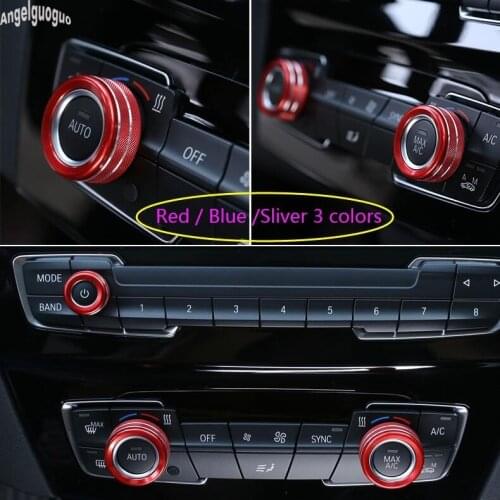 3 colors For BMW X2 F39 X1 F48 F47 2016-2019 Car Air Conditioning Knob ring Audio Volume Control Button switch cover car styling