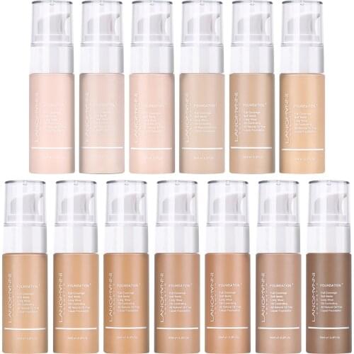 30ml 13 Colors Primer Base Face Make Up Foundation Contour Palette Liquid Foundation Matte Oil-Control Concealer