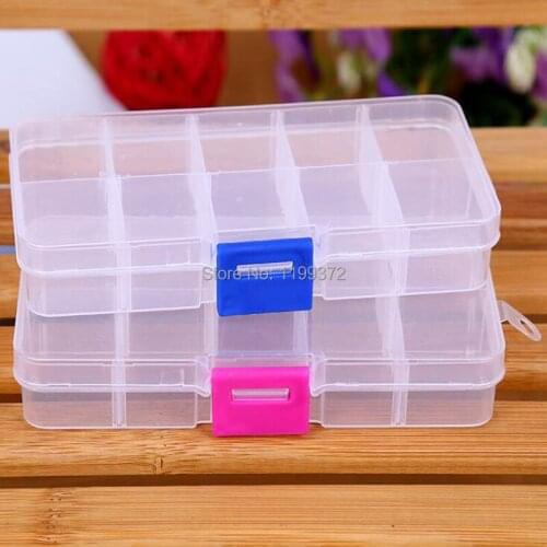 400pcs 10 grids Grid Plastic Jewelry Box Movable Dividers Adjustable Compartment Organizer Divider Container Containers