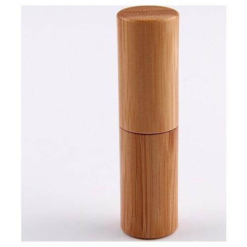 5g/5ml Empty Natural Bamboo DIY Lipstick Lip Balm Lip Tube Cosmetic Container Empty Lip Gloss Tube