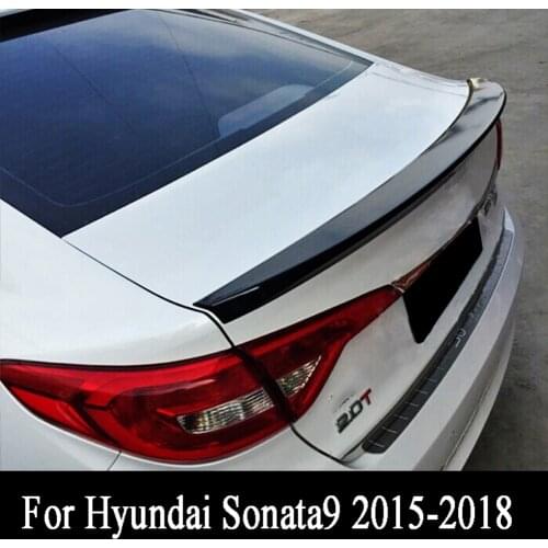 Car For Hyundai Sonata 9th 2015 2016 2017 2018 ABS Rear Trunk Paint Spoiler Tail Wings Lip