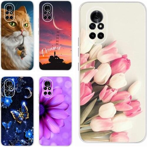 For Huawei Nova 8 5G Case Cute Silicone Painted Cover For Huawei Nova 8 Pro 5G Note8 Pro 8Pro Cases Soft TPU Fundas Cover Bumper