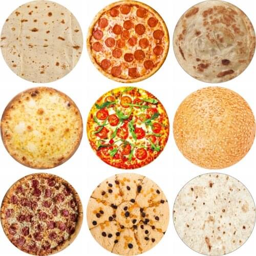 Hot Sale Corn Tortilla Soft Blanket Pita Lavash Throw Blanket Flannel Fleece Sofa Plaid Funny Food Plush Bedspread manta Burrito