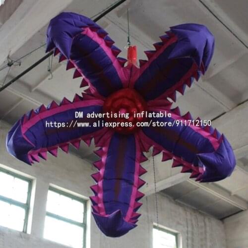 2M 10ft Giant inflatable flower balloon with blower and LED for outdoor decoration customized color