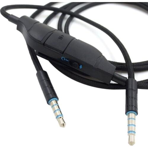 3.5mm Earphone Cable with Inline Control for G633 G933 Gaming Headset Headphone QW