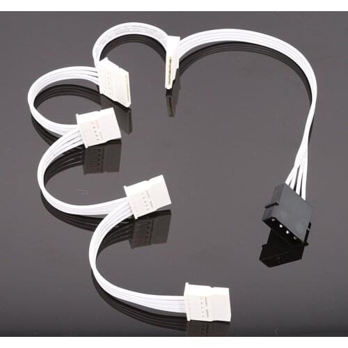 4 Pin Molex Male 1 to SATA Female 1 to 5 Hard Drive Power Supply Cable 2 Feet Power Supply Cable Drive Adapter Computer