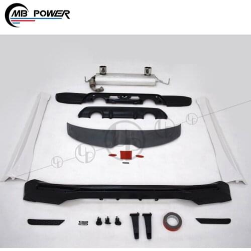 Smart 453 body kit for smart 453 to B style with front lip side skirts rear diffuser exhaust system smart 453 carbon autoparts