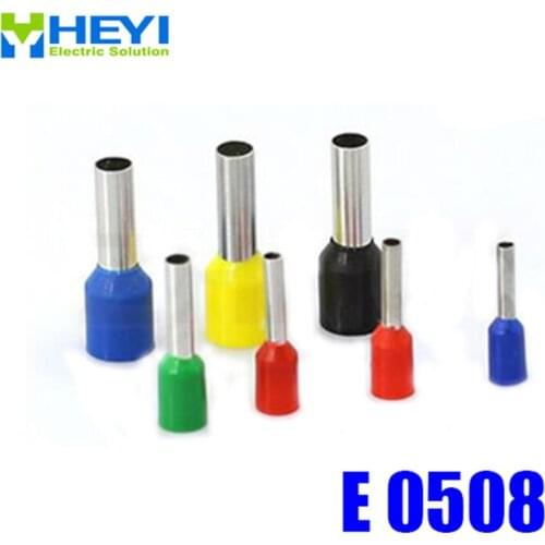 Hot-selling E0508 AWG#22 Tube Insulated End Terminals Copper Crimp Terminals