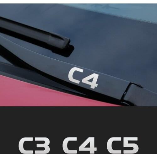 Metal emblem Auto Decor Decals Reflective Car Window Wiper Stickers For CITROEN C3 C4 C5 C3-XR berlingo jumper Car Accessories