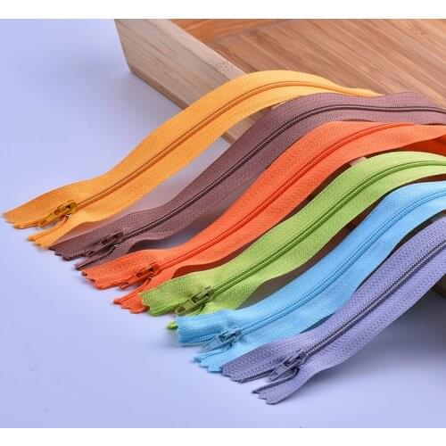 Zipper No. 3 zipper anti-slip short 20cm nylon pants access control clothes bag accessories color