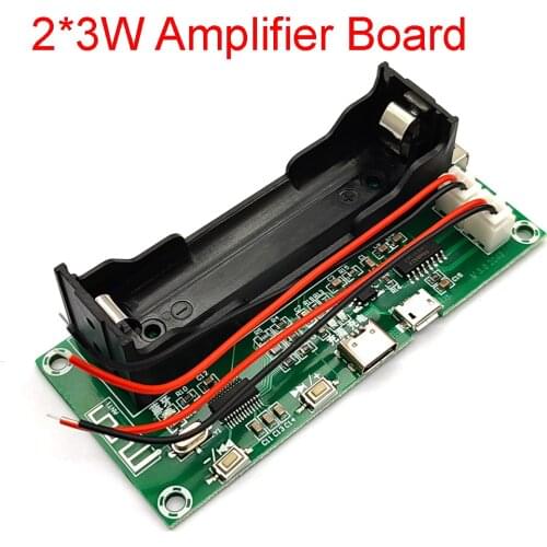 Lithium Battery Bluetooth Power Amplifier Board Dual Channel 2*3W Low Power Homemade DIY Manual Active Speaker DC 5V