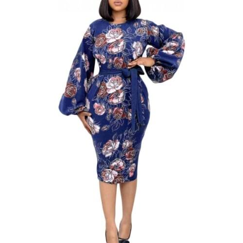 Spring Autumn Africa Clothing Long Sleeve Dress African Dresses For Women Sexy O-Neck Perspective Slim Office Lady Party Dress