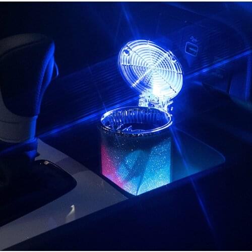 Portable Car Ashtray LED Light Cigar Ash Tray Container Ash Cylinder Cup Holder car Accessories
