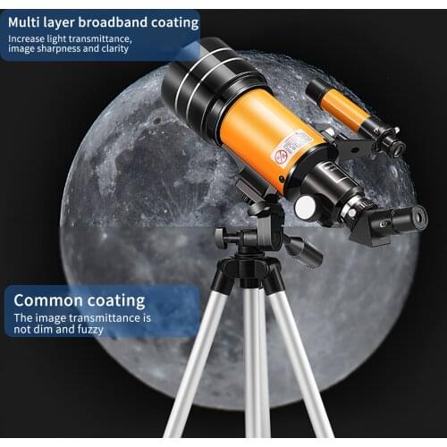 40# Professional Astronomical Telescope Monocular 150X Refractive Space Telescope Outdoor Travel Spotting Scope with Tripod